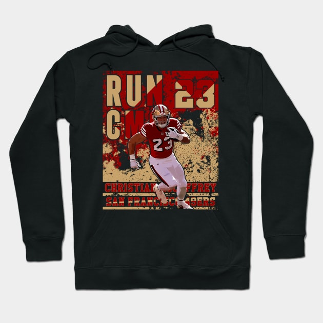 christian McCaffrey || RUN CMC || 23 || 49ers Hoodie by Aloenalone